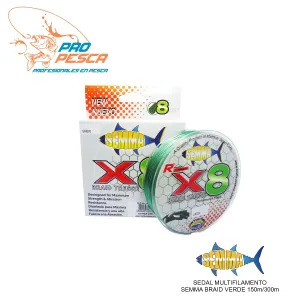 Sedal Multifilamento SEMMA BRAID Verde 30lb 0.23mm 150m/300m