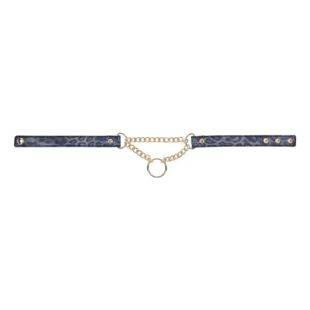 Sex & Mischief Cougar Day Collar - Navy /Gold Collar
