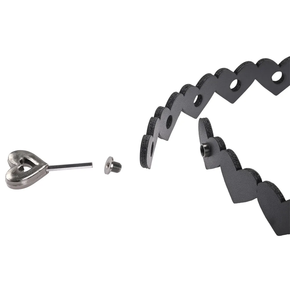 Sex & Mischief Heart Day Collar - Black
