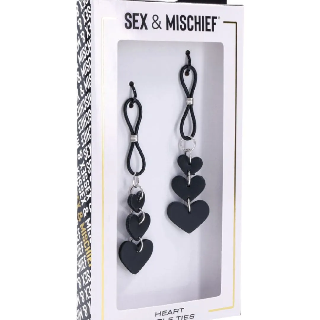 Sex and Mischief Heart Nipple Ties