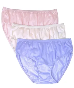 Shadowline Women's Underwear Hipster Nylon Panties 3-Pack
