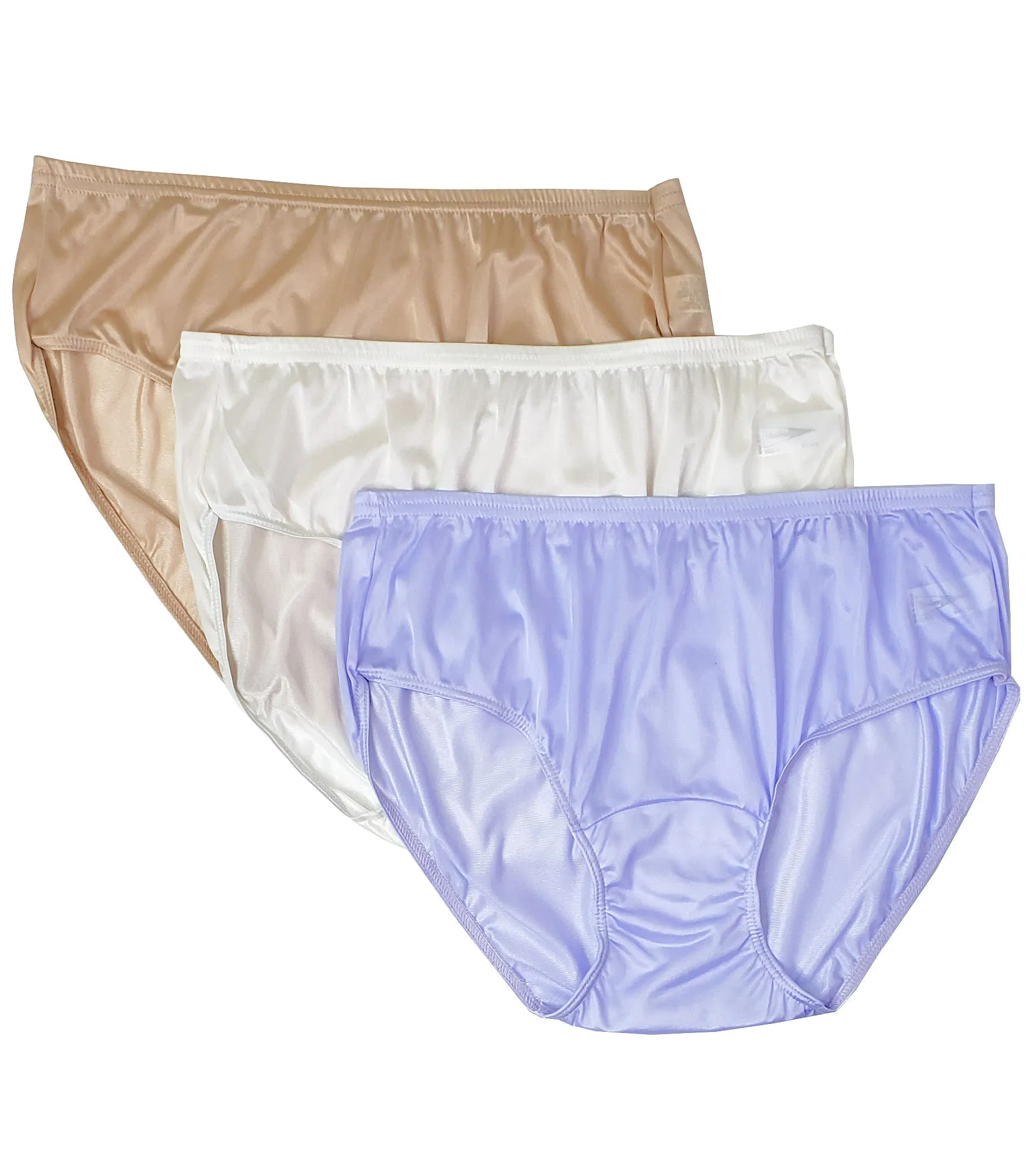 Shadowline Women's Underwear Hipster Nylon Panties 3-Pack