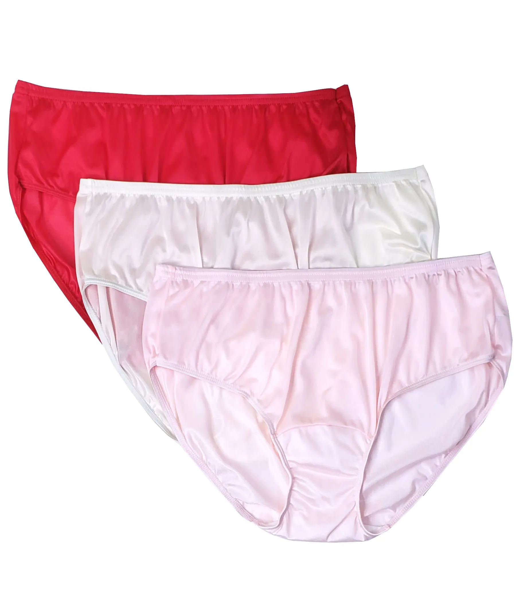 Shadowline Women's Underwear Hipster Nylon Panties 3-Pack
