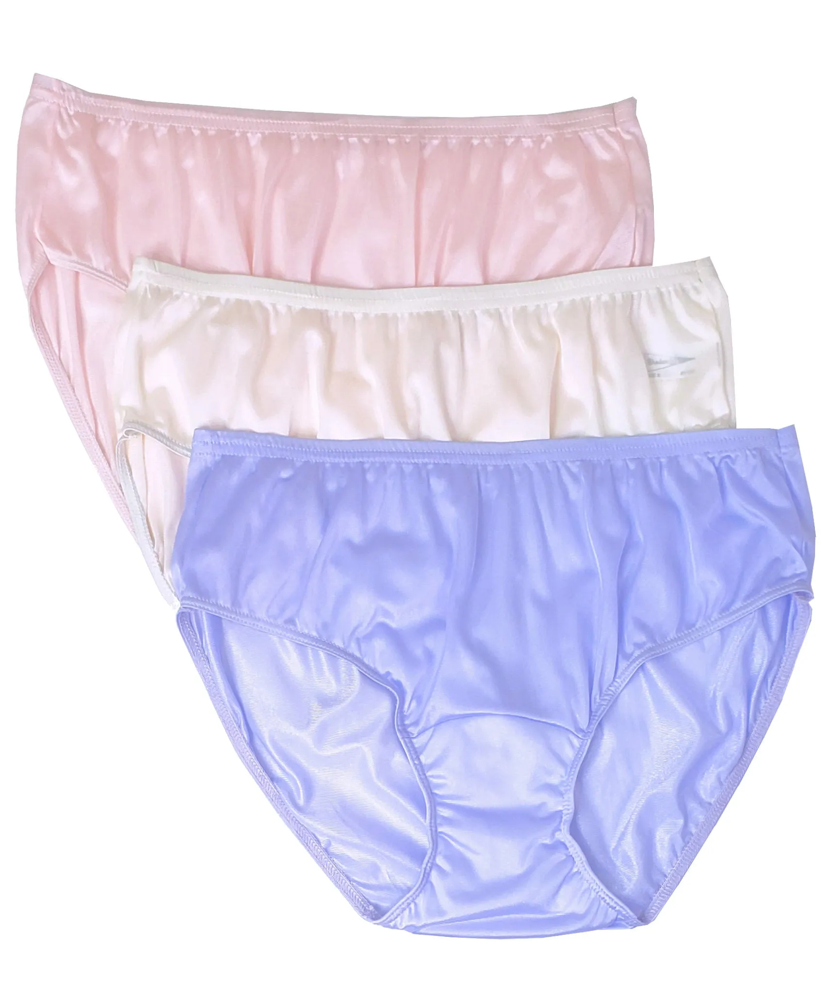 Shadowline Women's Underwear Hipster Nylon Panties 3-Pack