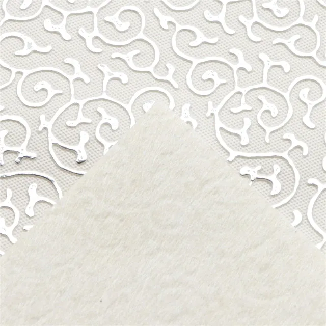 Silver Swirls ~ Textured & Embossed Faux Leather ~ 0.74mm