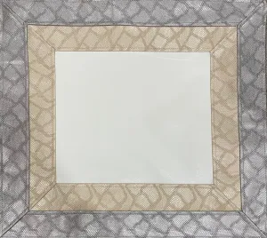 Silver with Gold Challah Cover #2