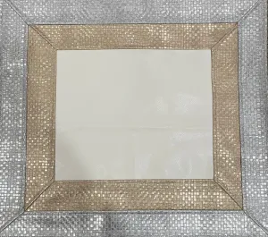 Silver with Gold Challah Cover