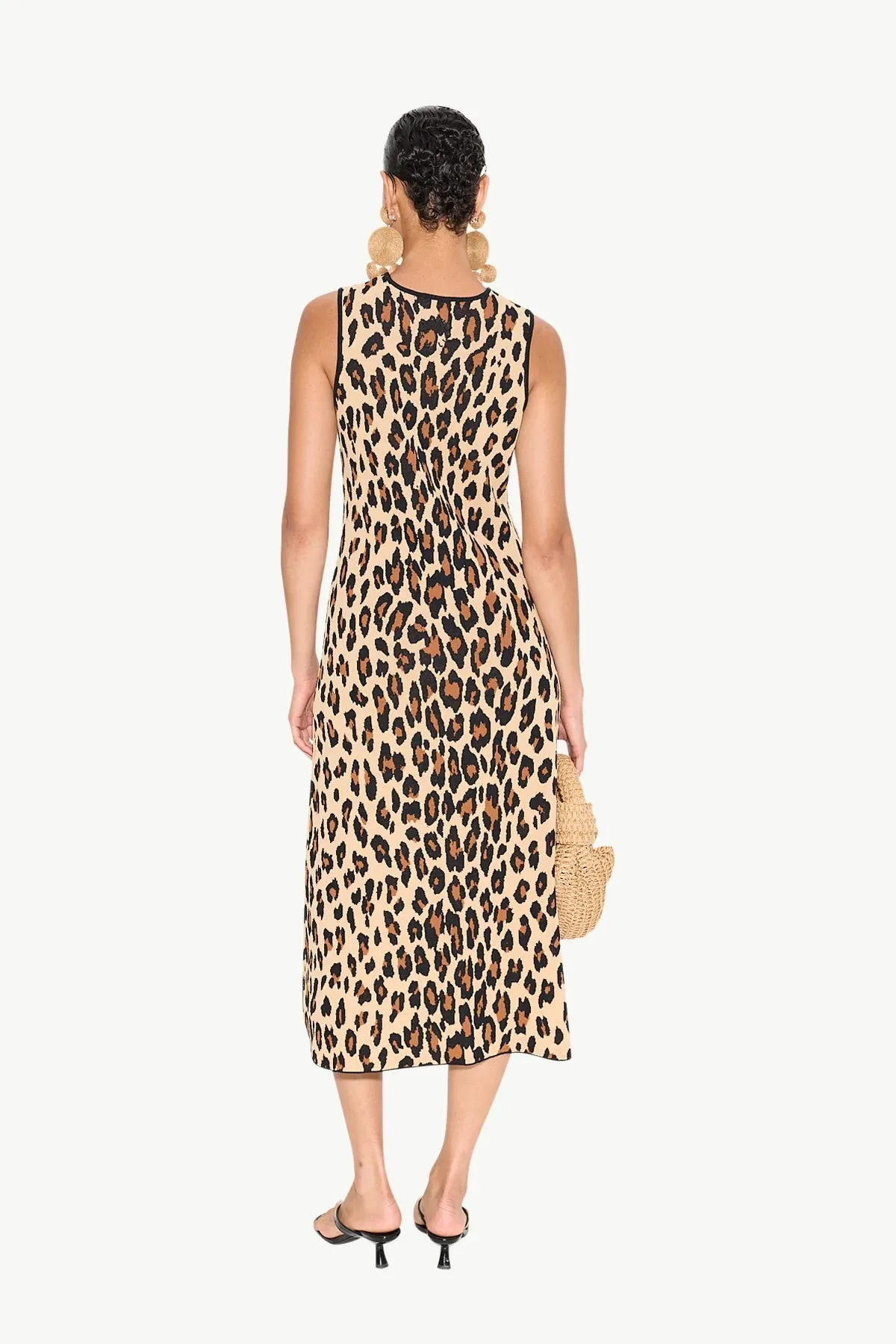 SIMONMILLER - Knits by Axon Sleeveless Dress - Black/Rice Flour Stripe