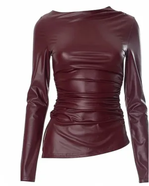Skinny Faux Leather Top
