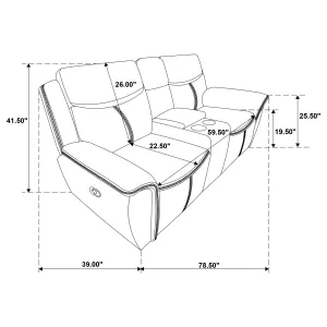 Sloane 3-piece Upholstered Reclining Sofa Set Blue
