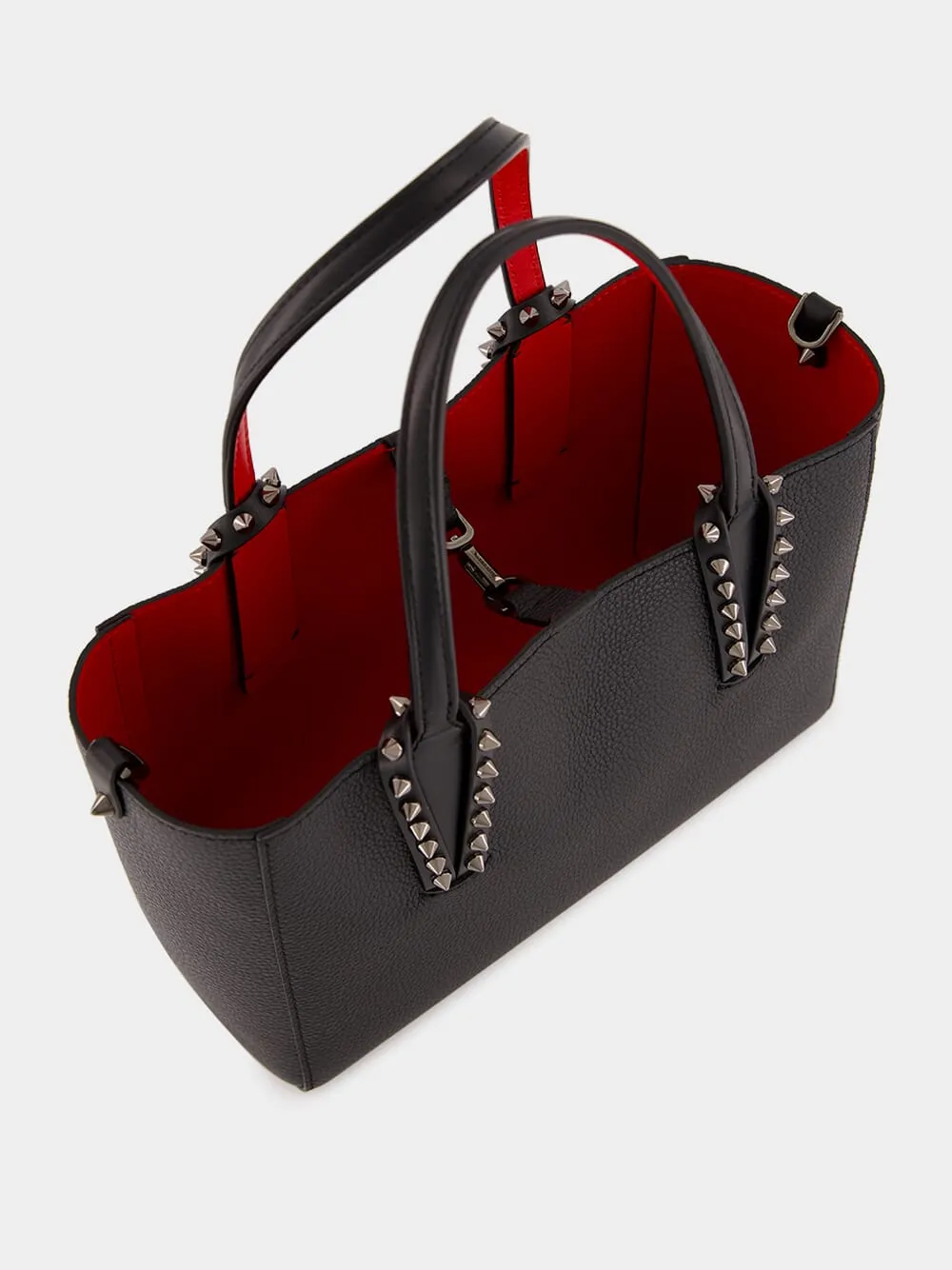 Small Black Cabata Tote Bag with Stud Detailing