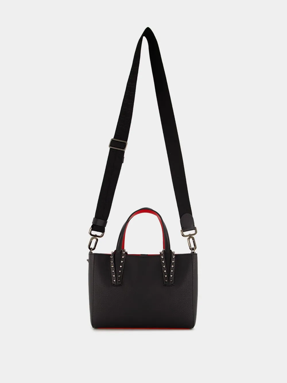Small Black Cabata Tote Bag with Stud Detailing