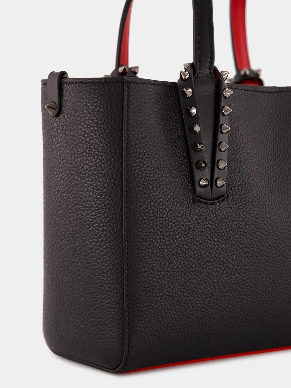 Small Black Cabata Tote Bag with Stud Detailing