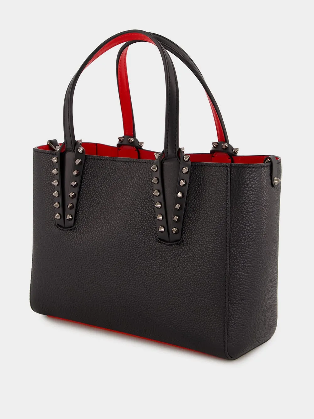 Small Black Cabata Tote Bag with Stud Detailing