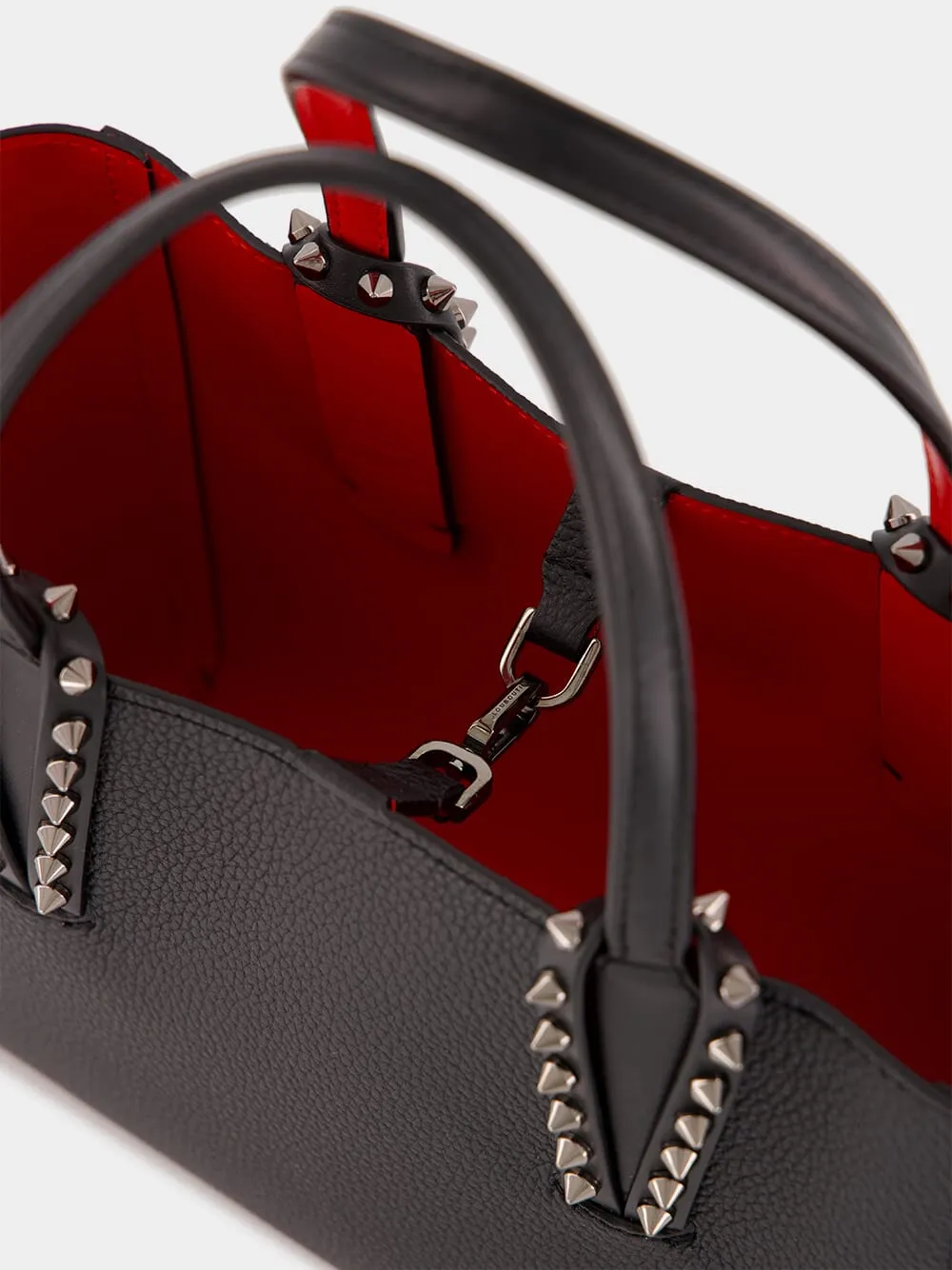 Small Black Cabata Tote Bag with Stud Detailing