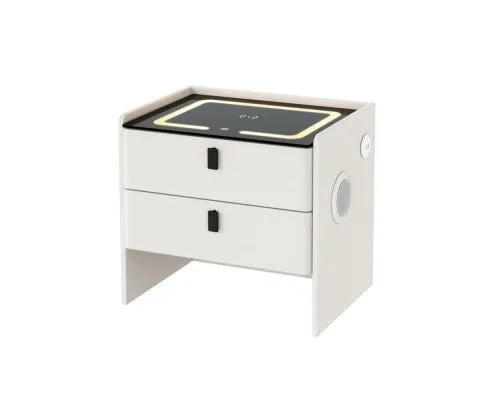 Smart Bedside Table Wireless Charging - BESS White