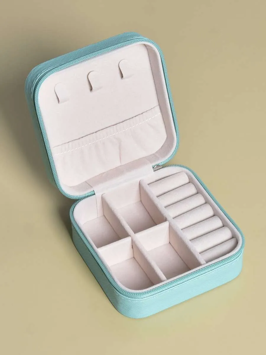 Solid Color Jewelry Storage Box - Blue