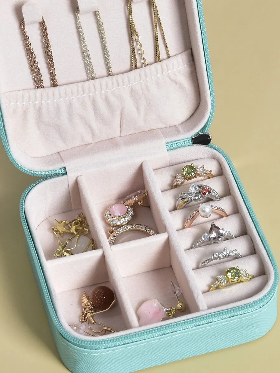 Solid Color Jewelry Storage Box - Blue
