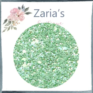 Spearmint Green ~ Chunky Glitter Canvas Fabric Sheets