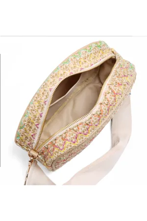 Square Crossbody Straw Bag