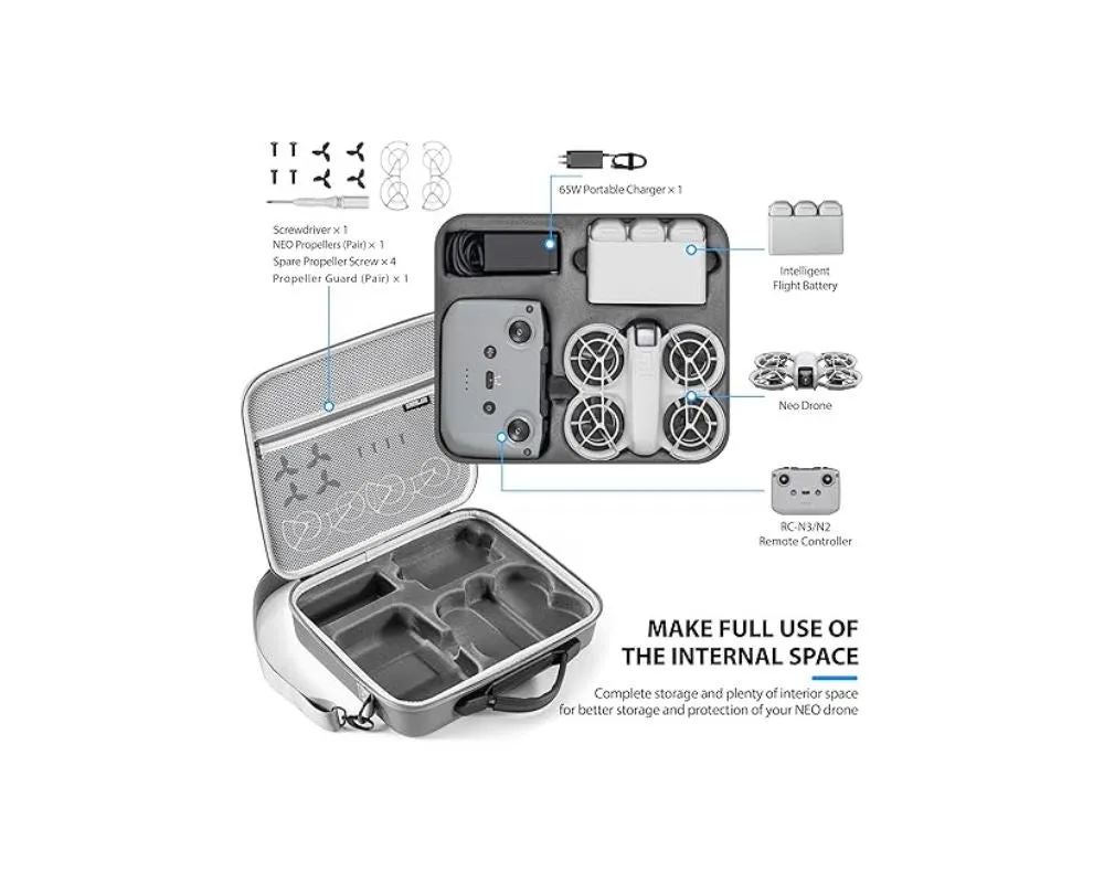 Startrc Carrying Case for DJI Neo Portable PU Storage Protective Bag for DJI Neo: Protect your drone in style with Startrc