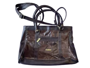 Stefano Brown Leather Crossbody Purse