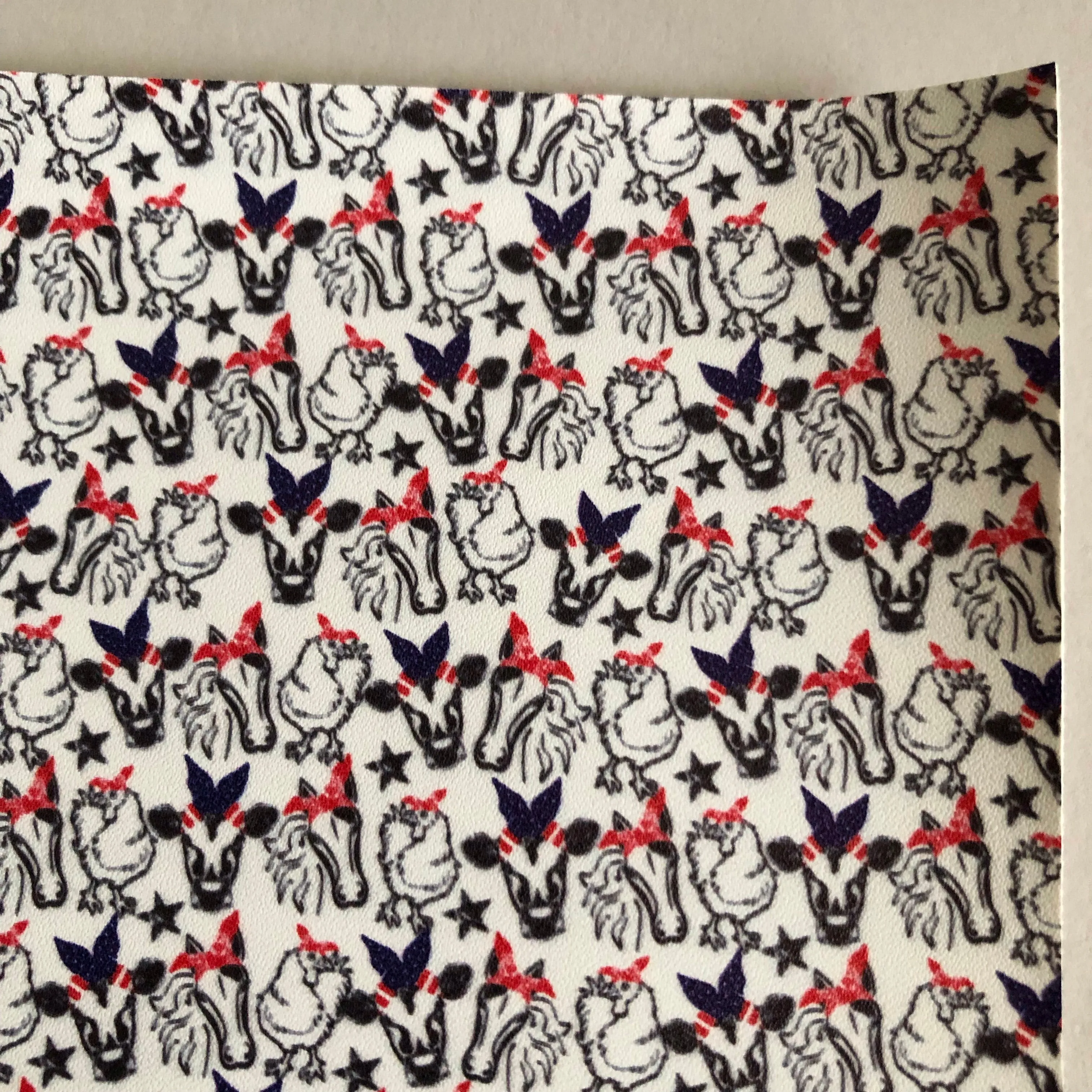 Summer Barnyard bandana friends faux leather