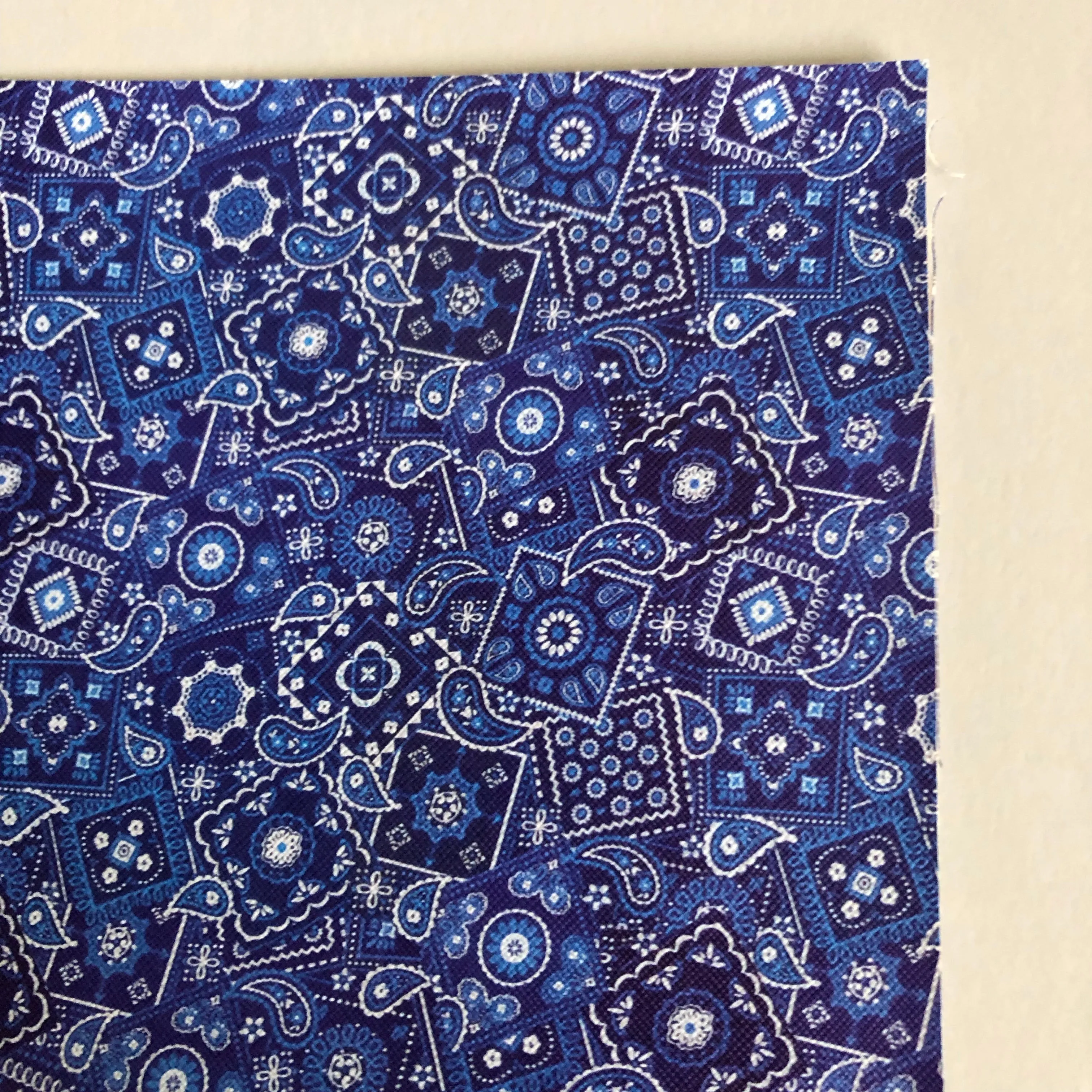 Summer blue bandana faux leather