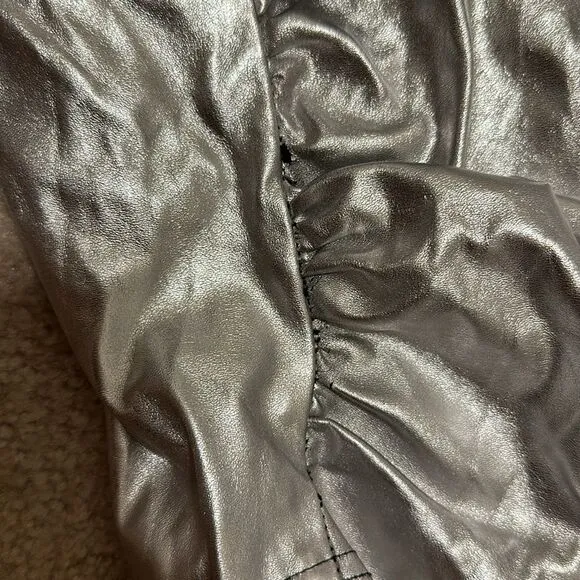 superdown nellie mini strapless metallic y2k space dress 90s New Year’s Eve