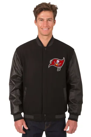 Tampa Bay Buccaneers Reversible Wool and Leather Jacket