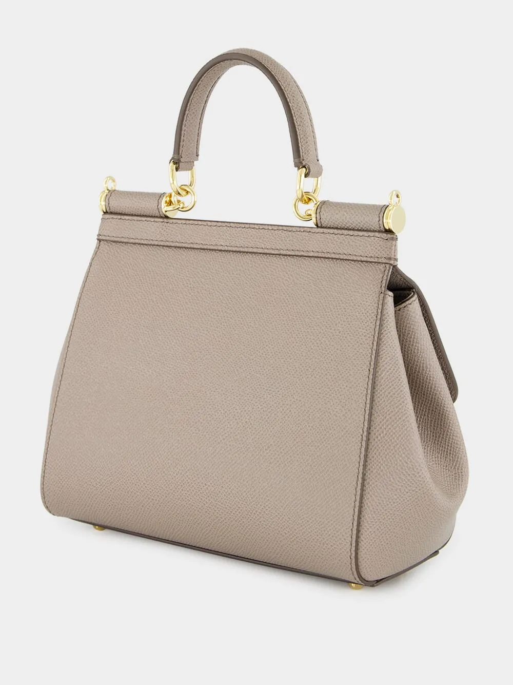 Taupe Small Dauphine Leather Sicily Bag