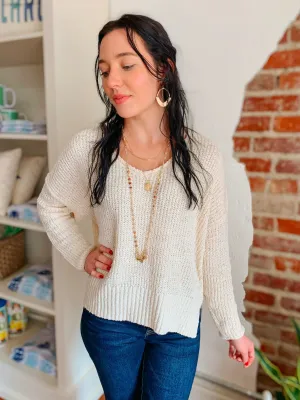The Classic Ivory Knit Sweater