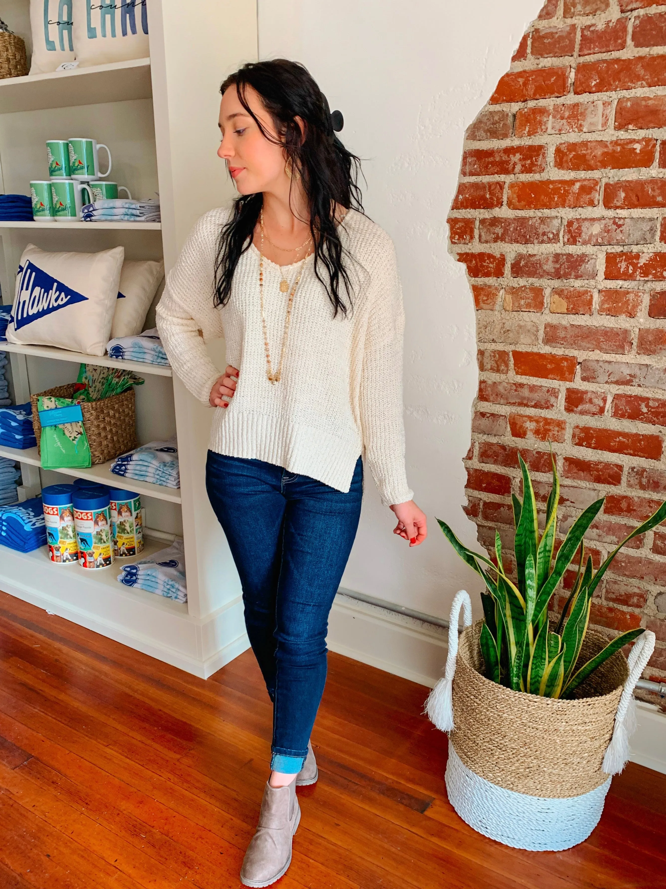 The Classic Ivory Knit Sweater