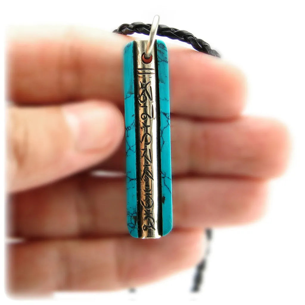 Tibetan Buddhist Om Meditation Chant Mantra Pendant Handmade in Nepal