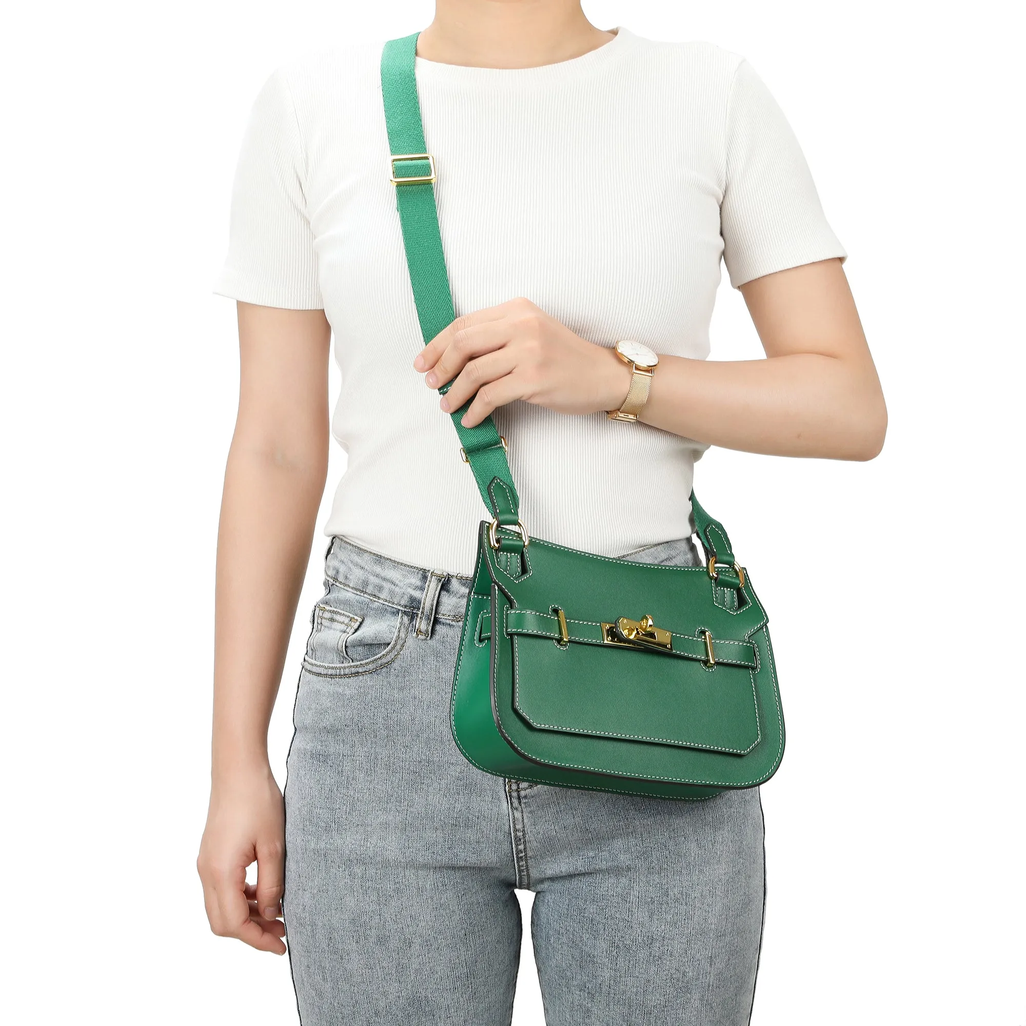 Tiffany & Fred Caviar Leather Crossbody/Shoulder Bag