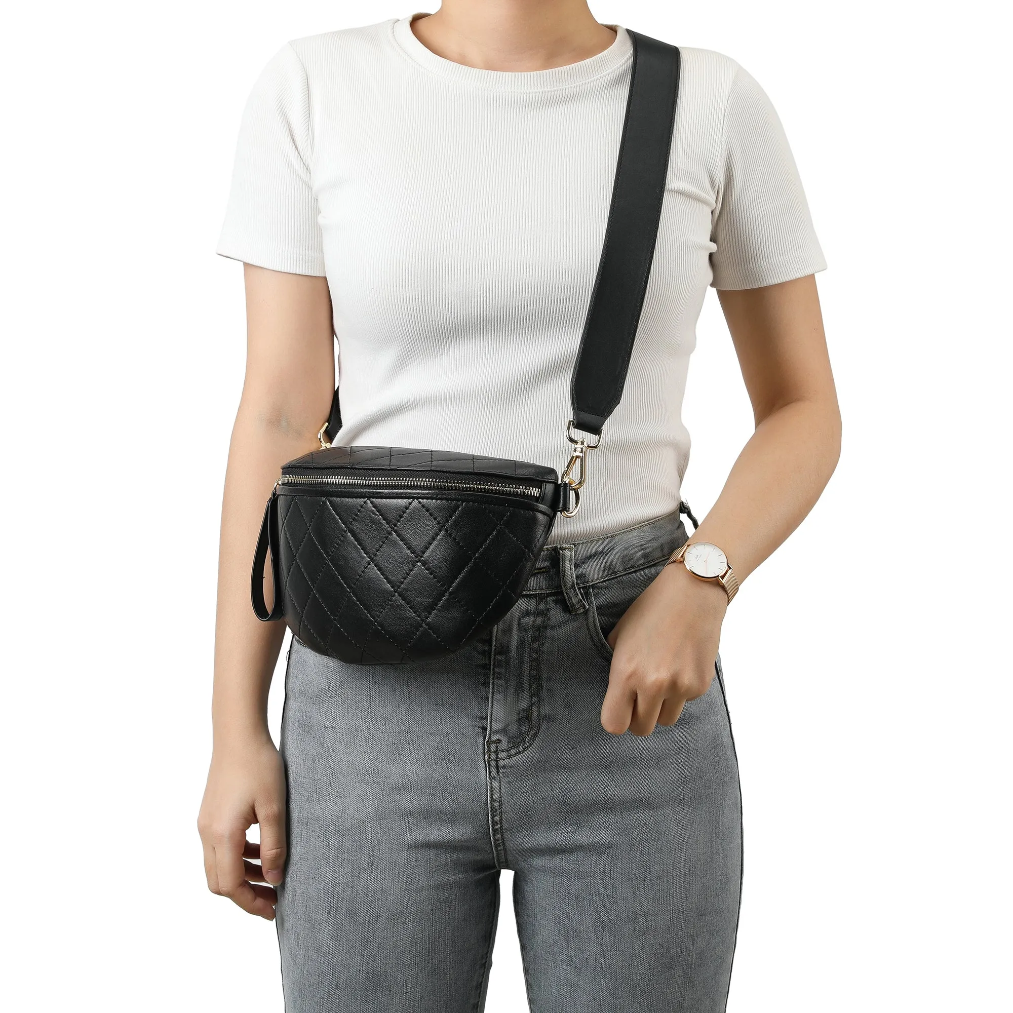 Tiffany & Fred Quilted Leather Fanny Pack
