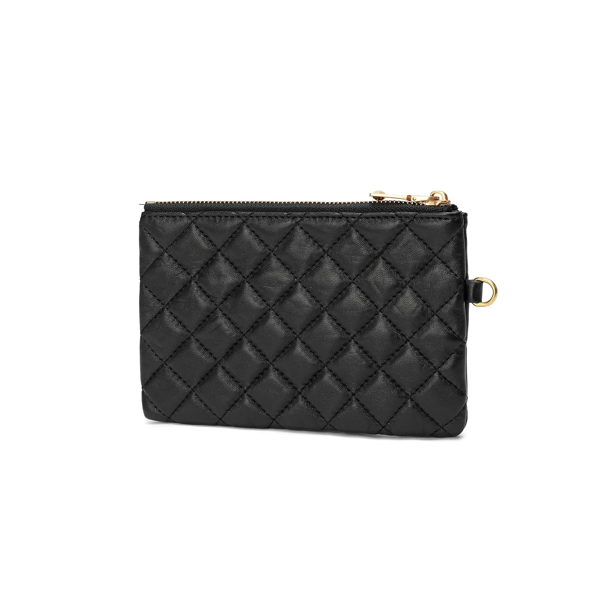 Tiffany & Fred Quilted Sheepskin Leather Pouch/Wallet