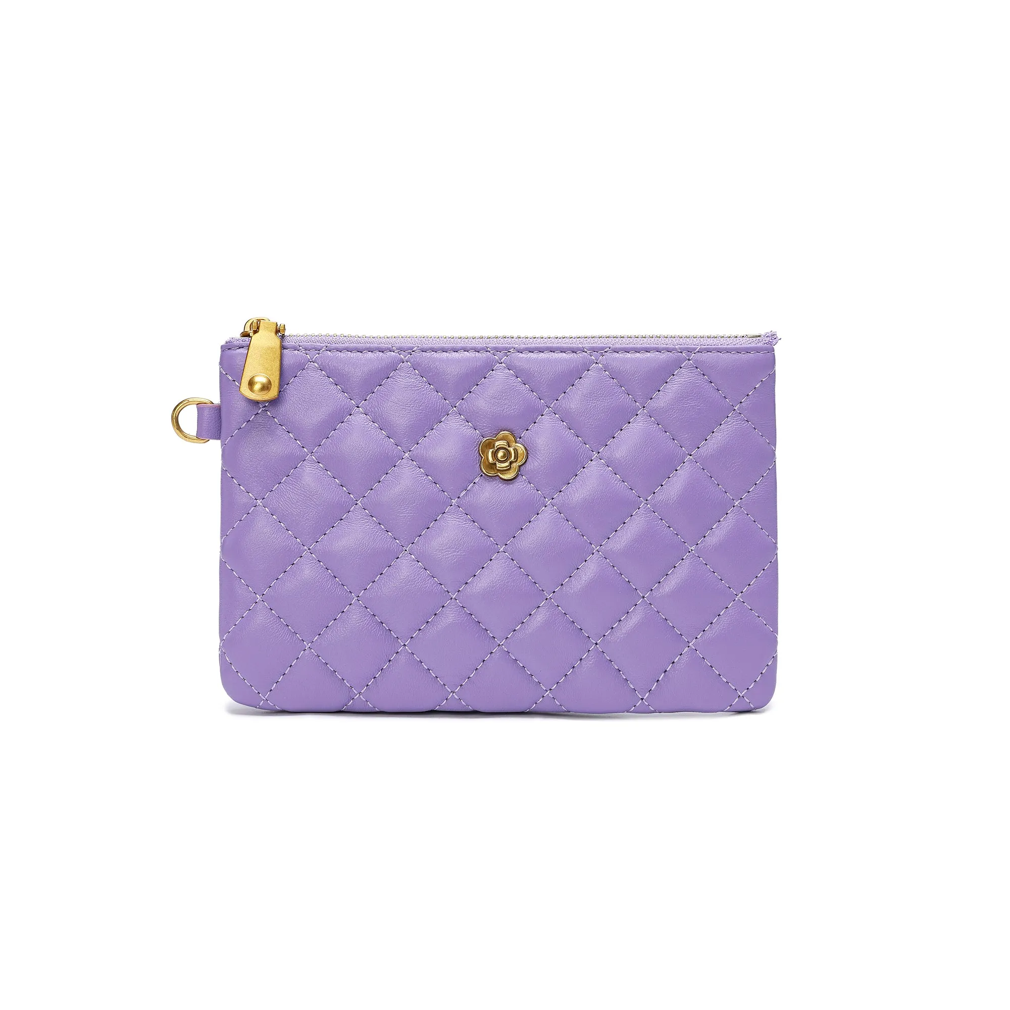 Tiffany & Fred Quilted Sheepskin Leather Pouch/Wallet