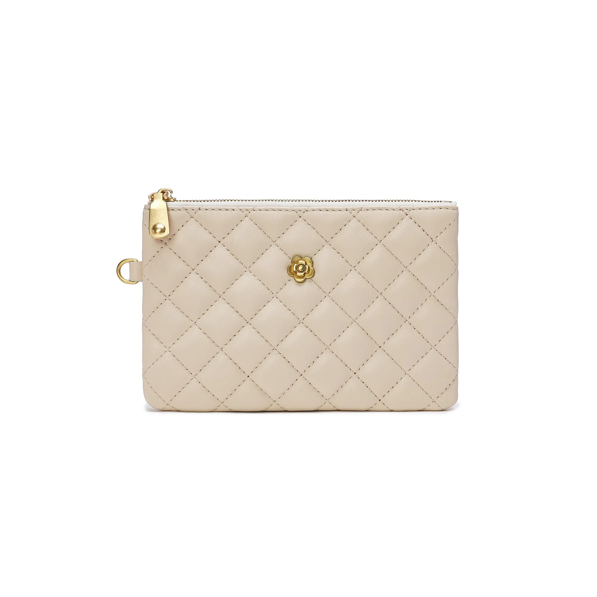 Tiffany & Fred Quilted Sheepskin Leather Pouch/Wallet