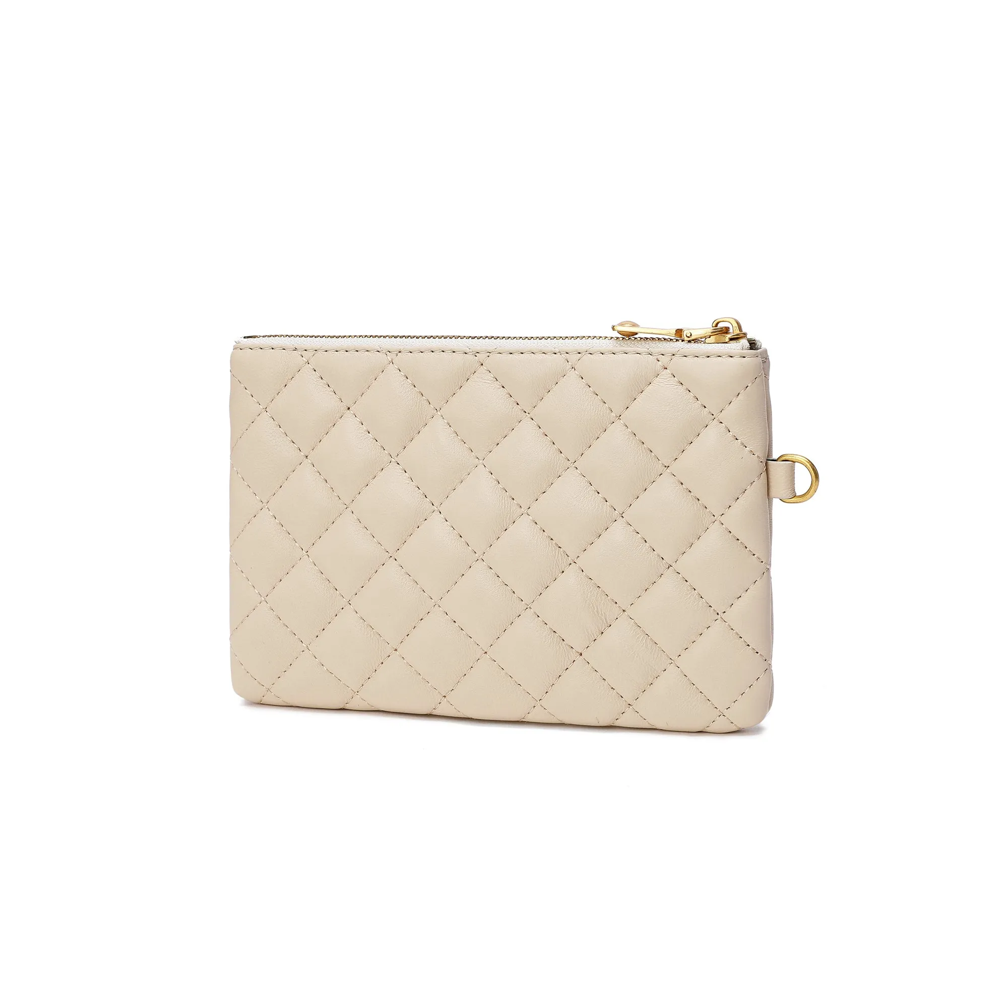 Tiffany & Fred Quilted Sheepskin Leather Pouch/Wallet