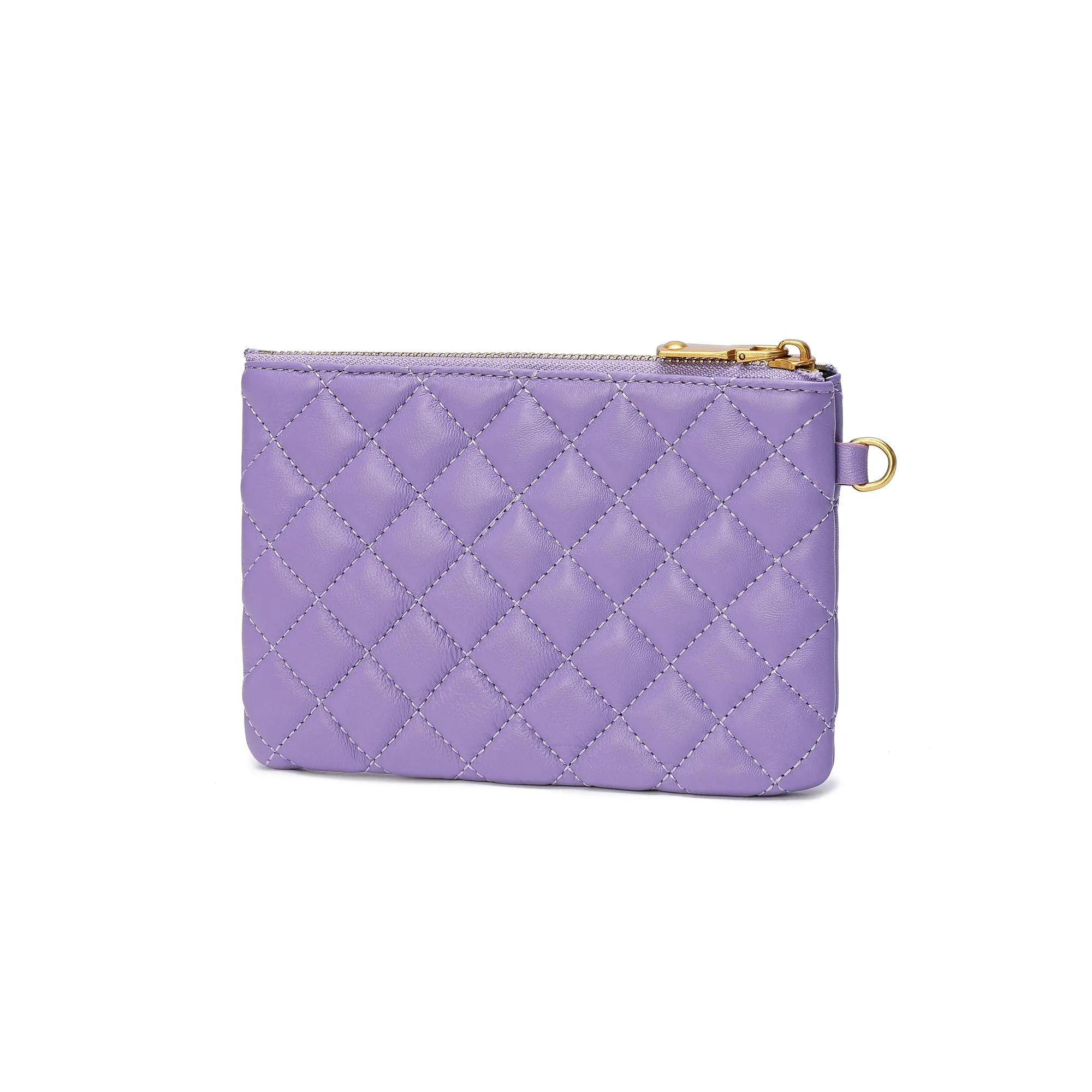 Tiffany & Fred Quilted Sheepskin Leather Pouch/Wallet