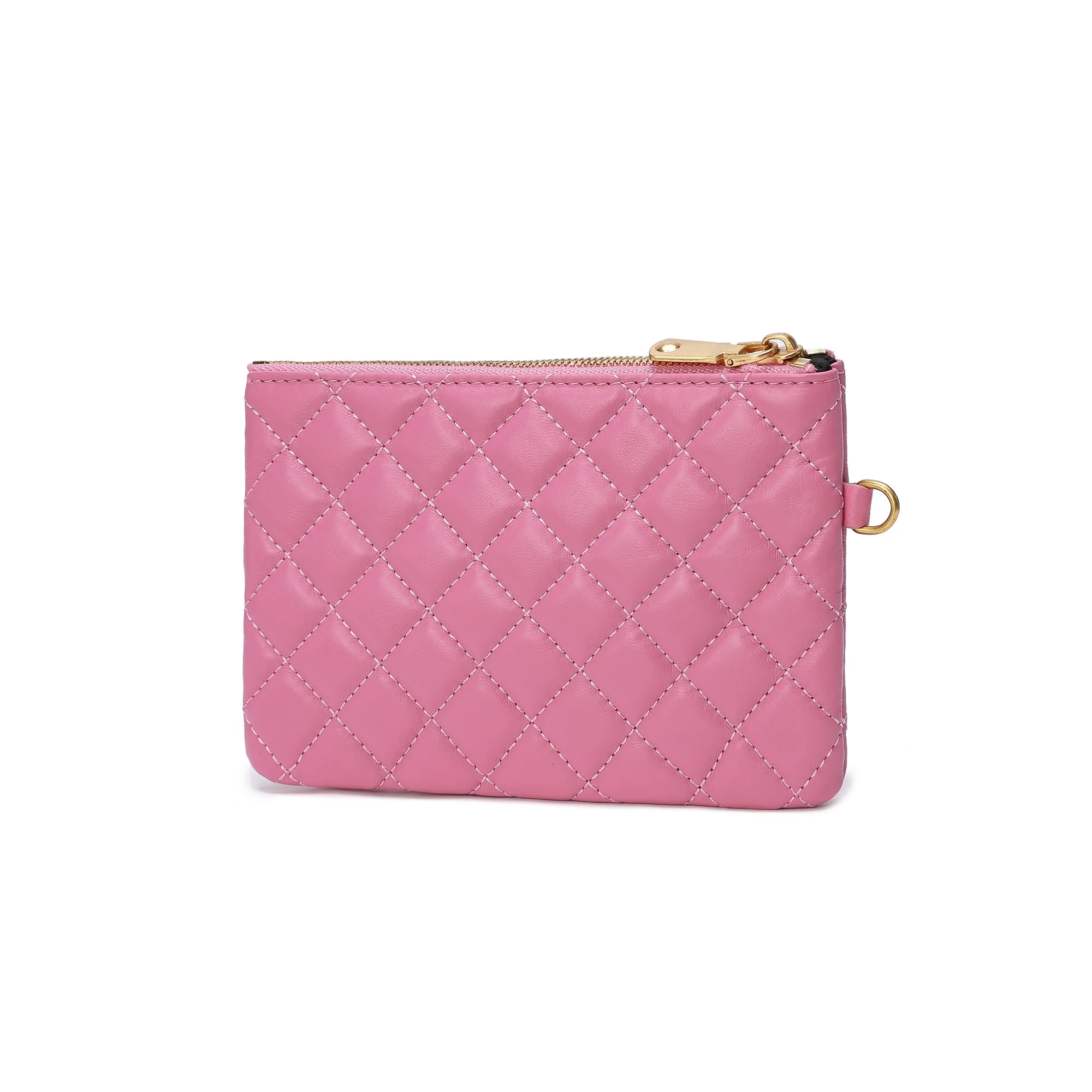 Tiffany & Fred Quilted Sheepskin Leather Pouch/Wallet