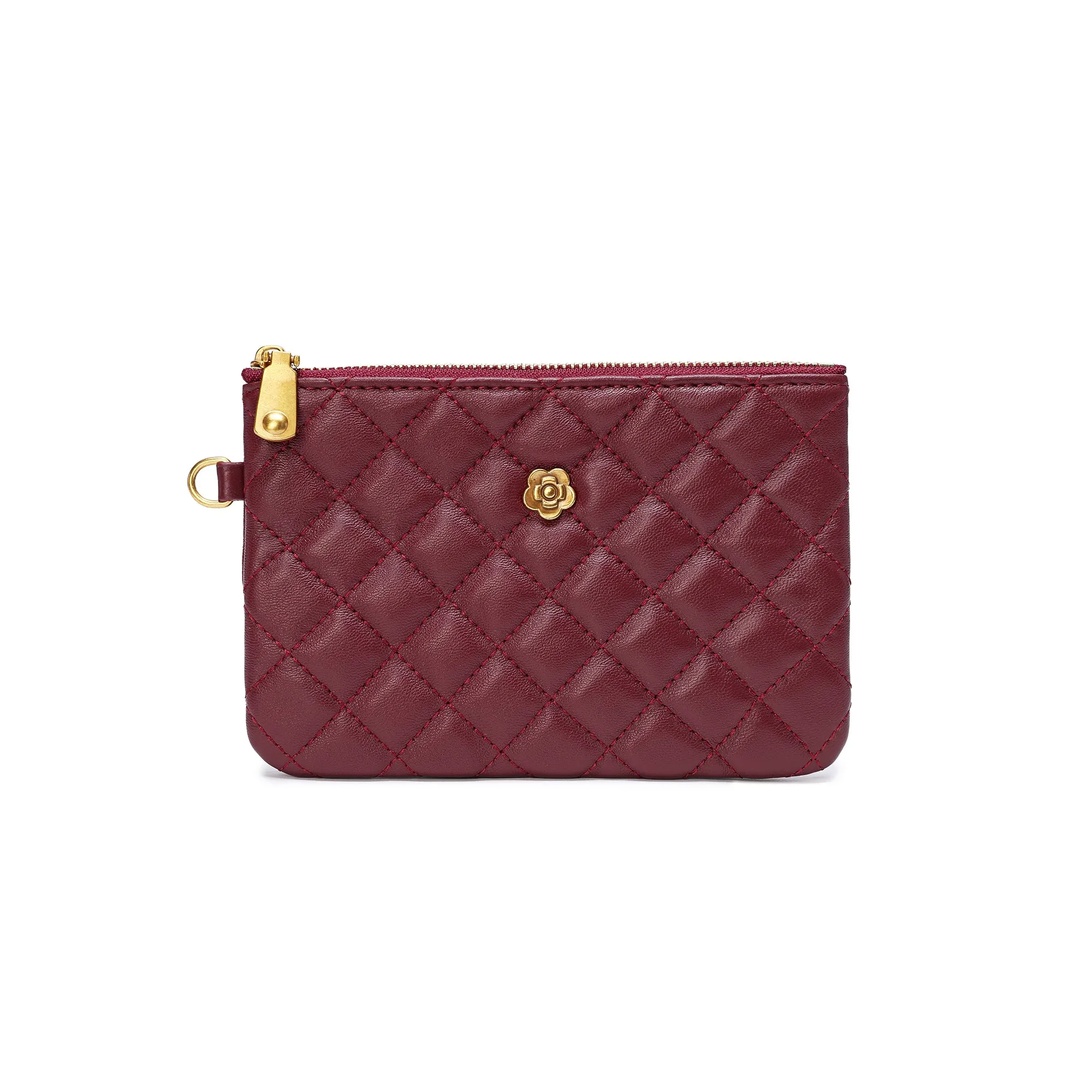 Tiffany & Fred Quilted Sheepskin Leather Pouch/Wallet