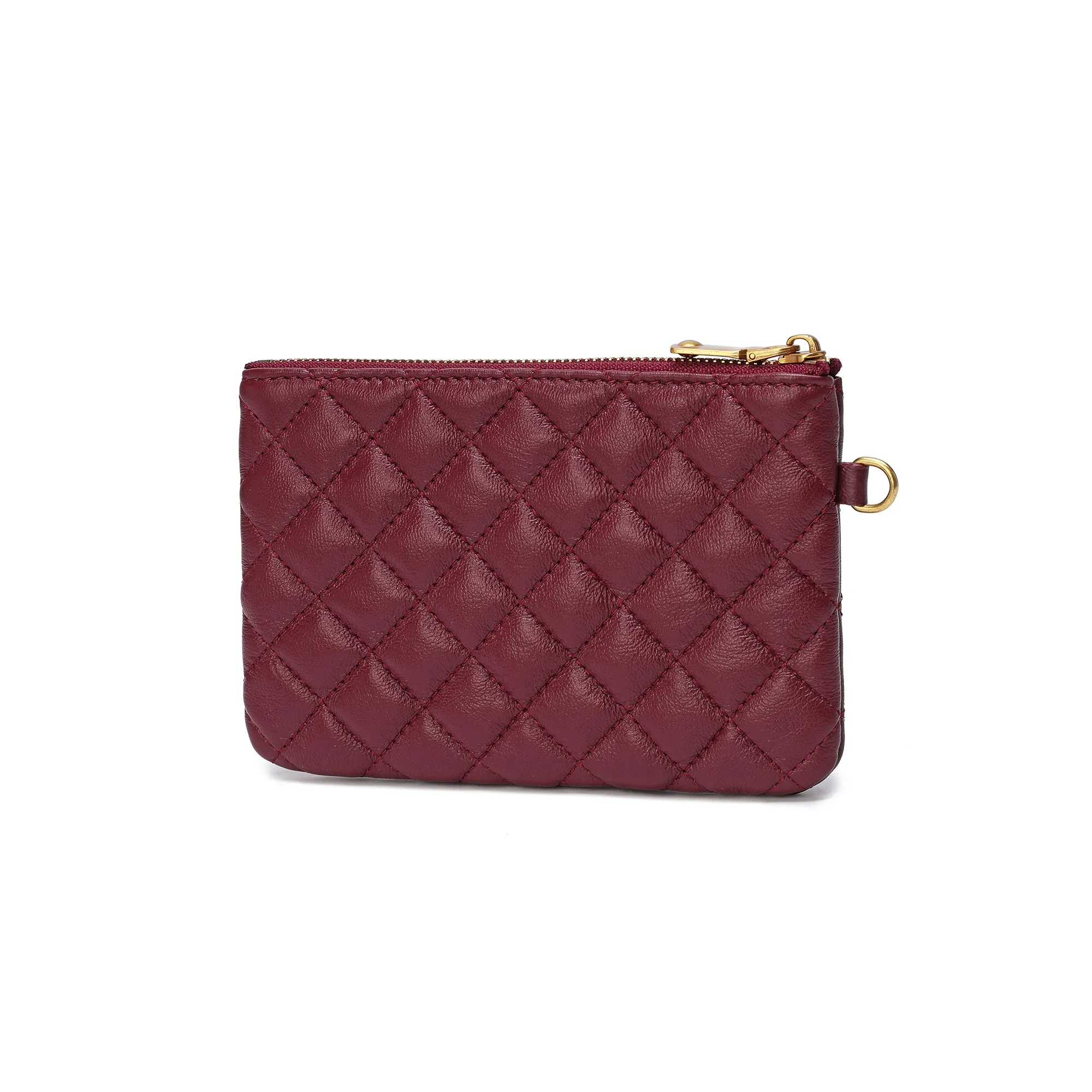 Tiffany & Fred Quilted Sheepskin Leather Pouch/Wallet