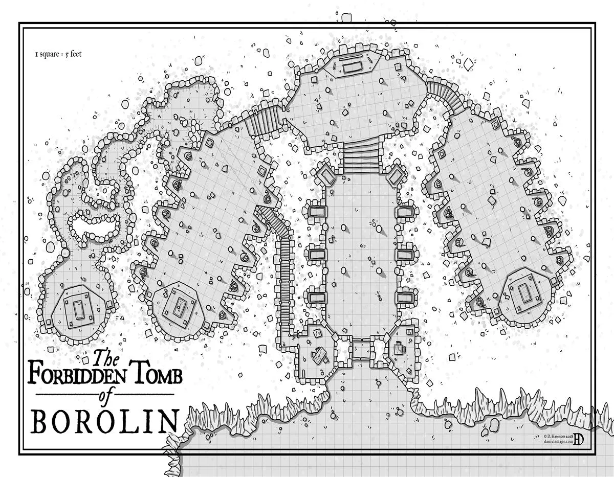 Tomb of Borolin Fantasy Map