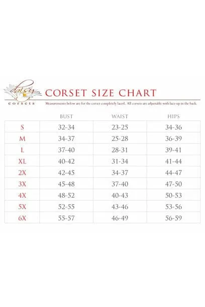Top Drawer Rainbow Print Double Steel Boned Curvy Cut Underbust Cincher Corset