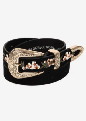 Touch of Floral Embroidered Belt