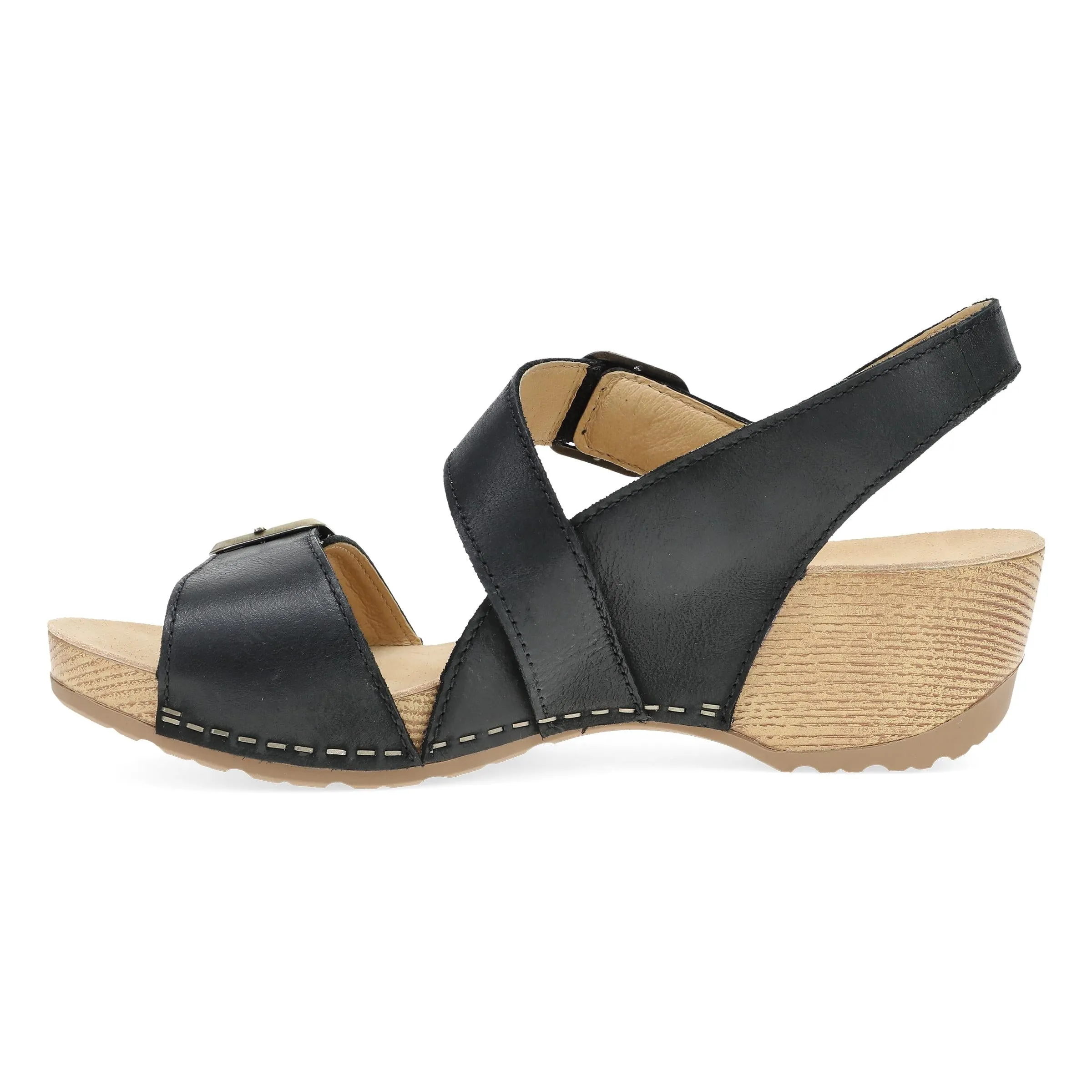 Trinity - Black Burnished Nubuck Sandal - 1715-101600
