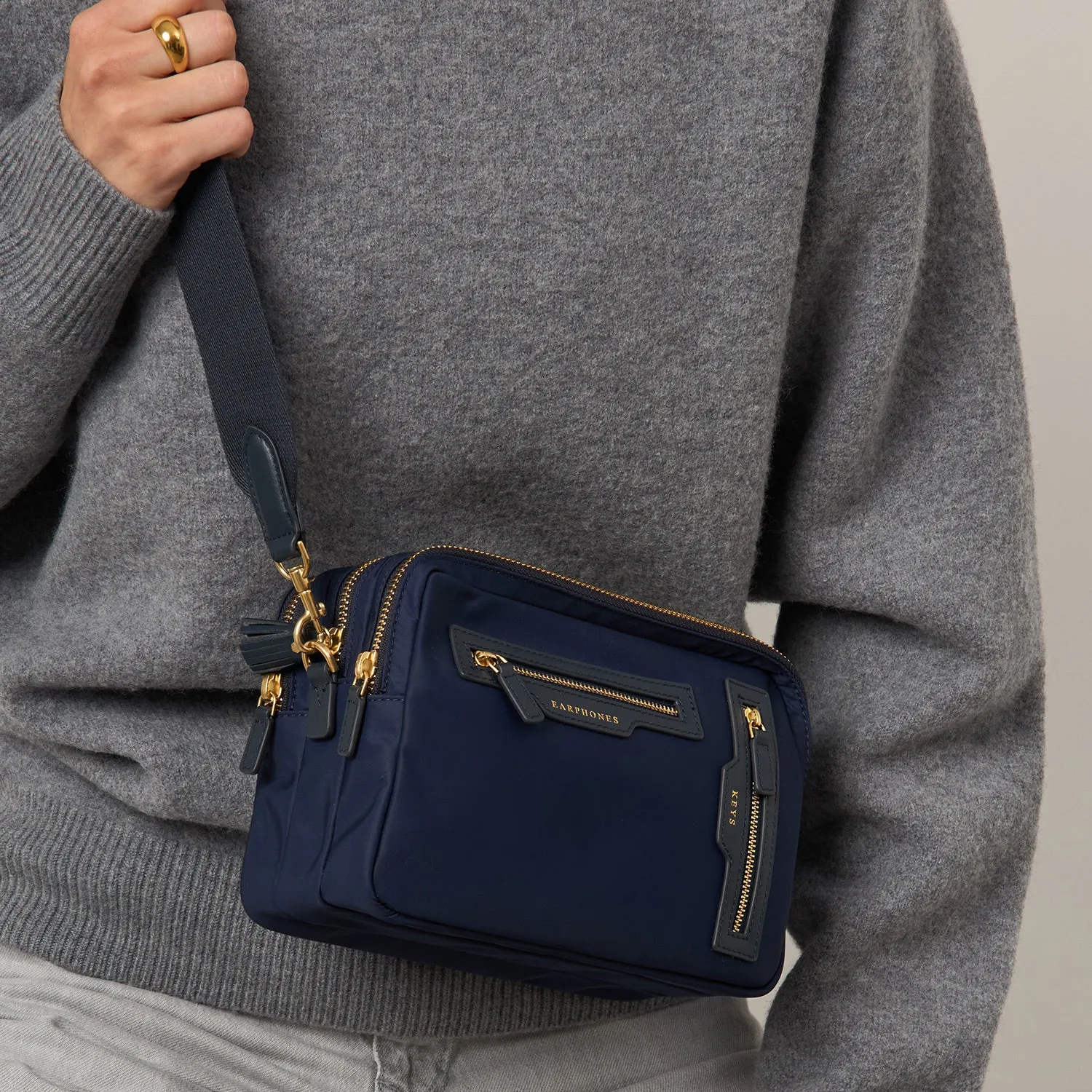 Triple Zip Cross-body