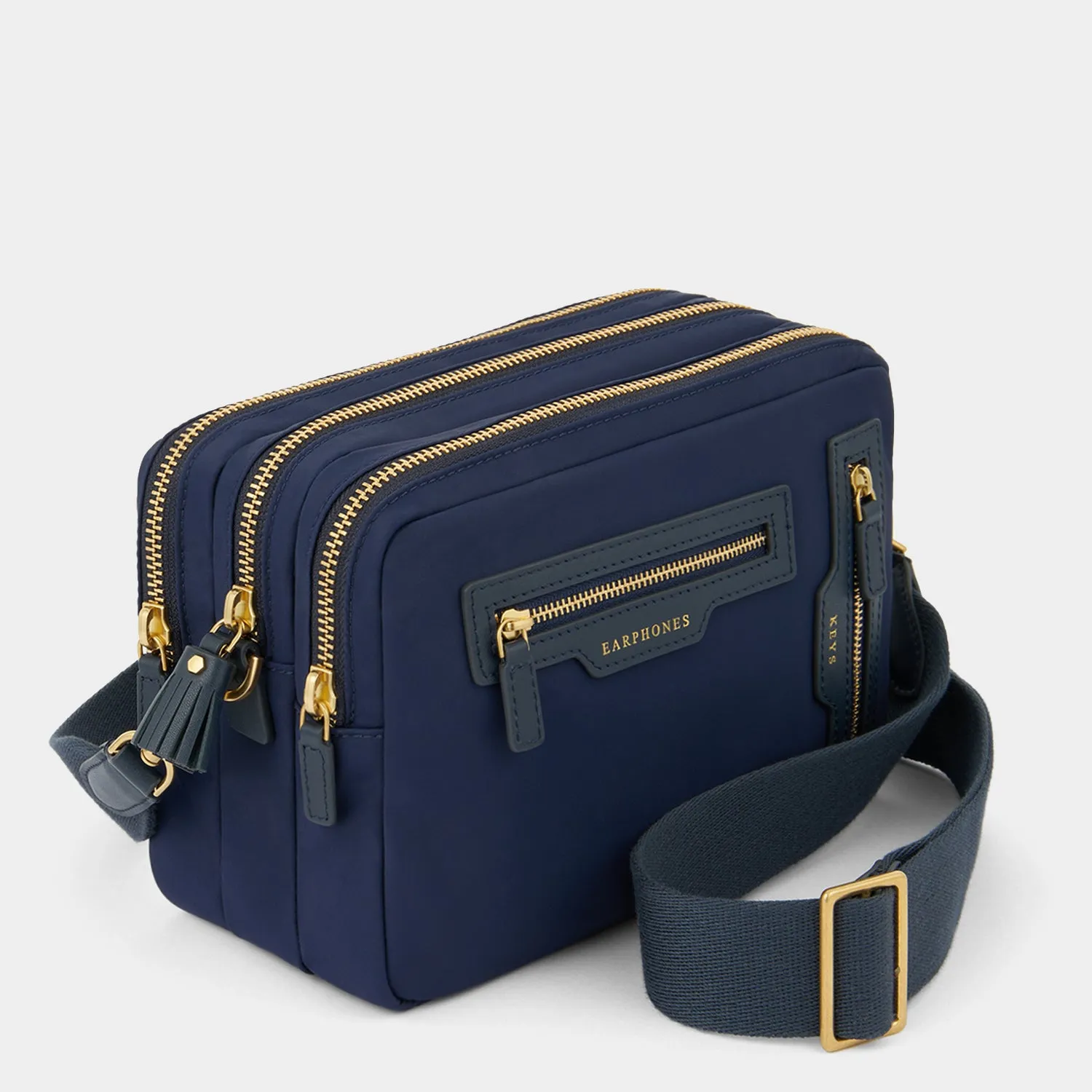 Triple Zip Cross-body
